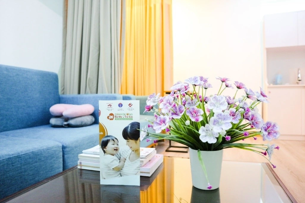 Khu vực nghỉ ngơi và hỗ trợ vắt sữa của Ajinomoto Việt Nam