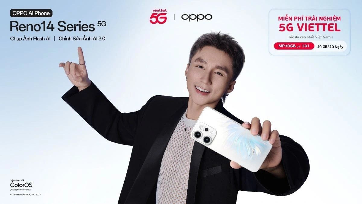 Viettel hợp tác với OPPO dành tặng khách hàng trải nghiệm miễn phí data 5G tốc độ cao.