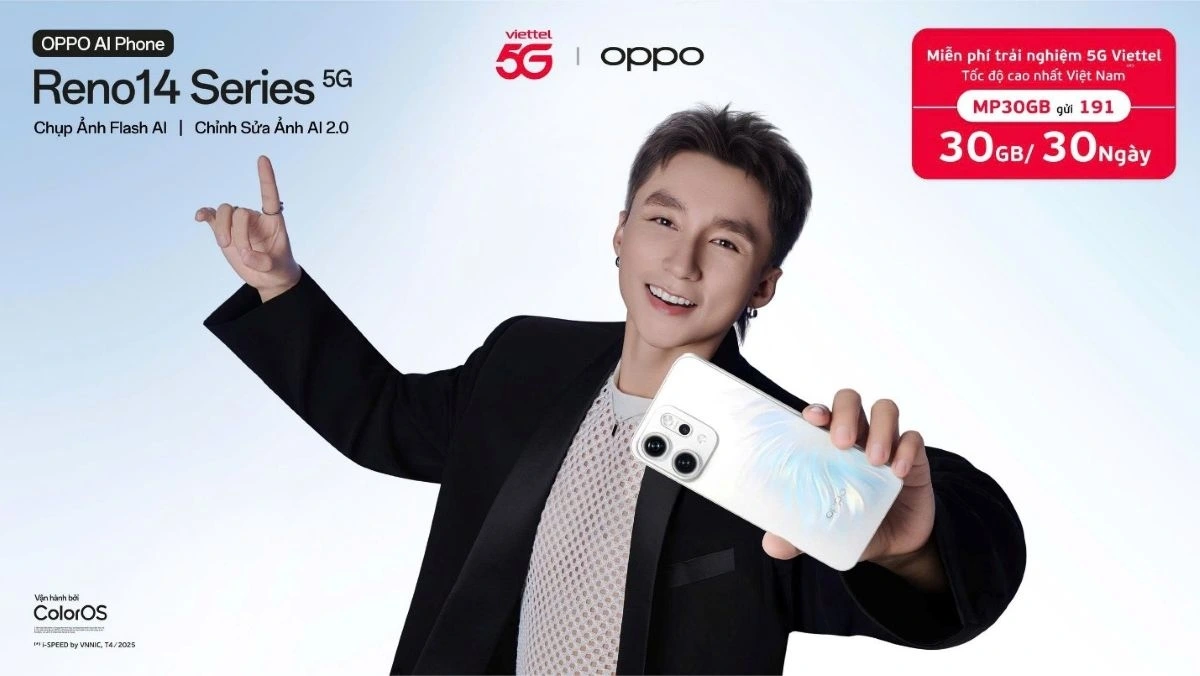 Viettel hợp tác với Oppo ra mắt dòng Oppo Reno14 Series, kèm theo các ưu đãi lớn về 5G