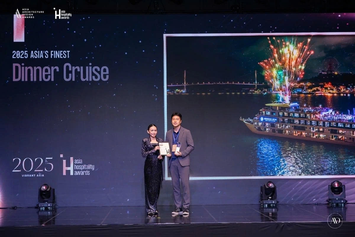 Ambassador Cruise, Ha Long Bay, is awarded for its innovative concept, top-tier service, and immersive guest experience that highlights the elegance of Vietnamese hospitality on the water