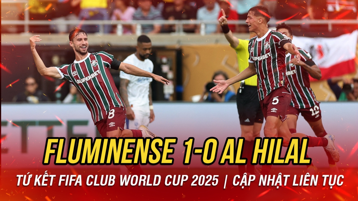 Fluminense dẫn trước 1-0 sau hiệp thi đấu thứ nhất.