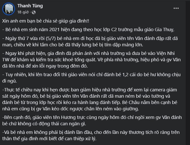 Bài đăng trên mạng xã hội
