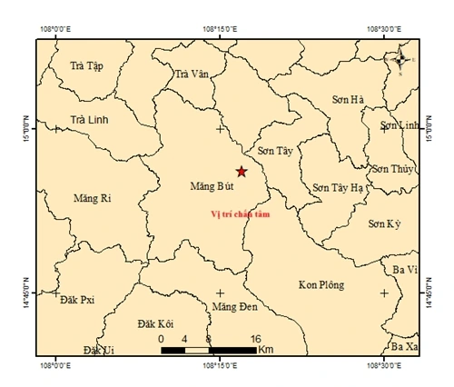 Bản đồ chấn tâm động đất 2.6