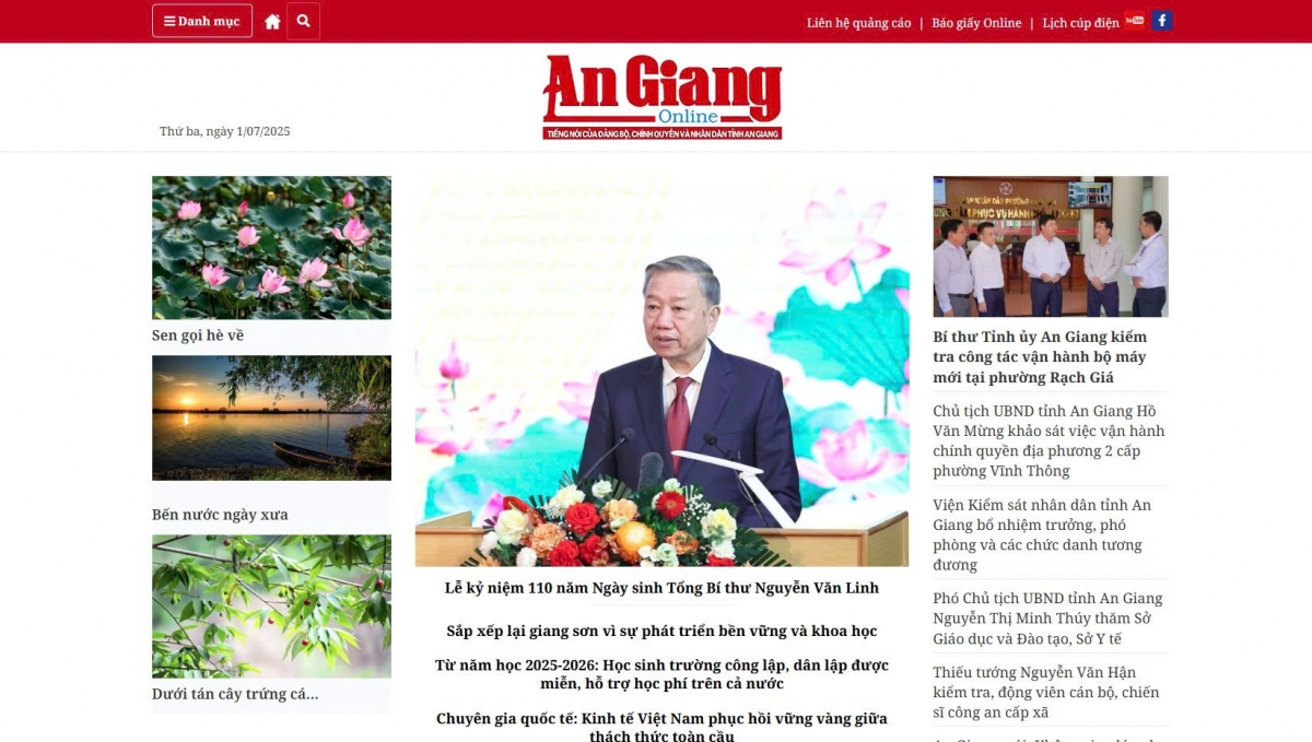 Theo phương án sắp xếp, báo và Đài PT-TH của 2 tỉnh Kiên Giang, An Giang sáp nhập lại lấy tên là Báo và PT-TH An Giang.