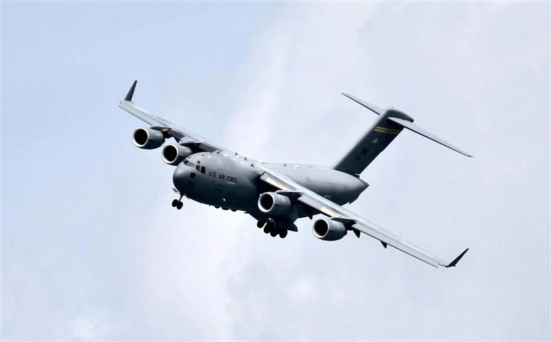 Máy bay vận tải quân sự Boeing C-17 Globemaster III của Không quân Mỹ. Ảnh: Reuters