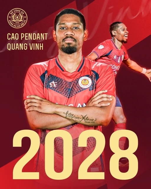 Cao Pendant Quang Vinh gia hạn với CLB CAHN đến năm 2028. 