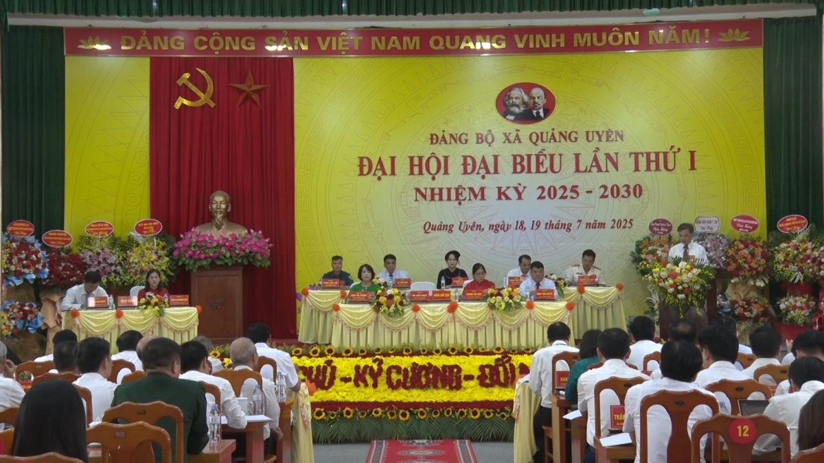 Đại hội Đại biểu Đảng bộ xã Quảng Uyên, tỉnh Cao Bằng lần thứ I, nhiệm kỳ 2025-2030.