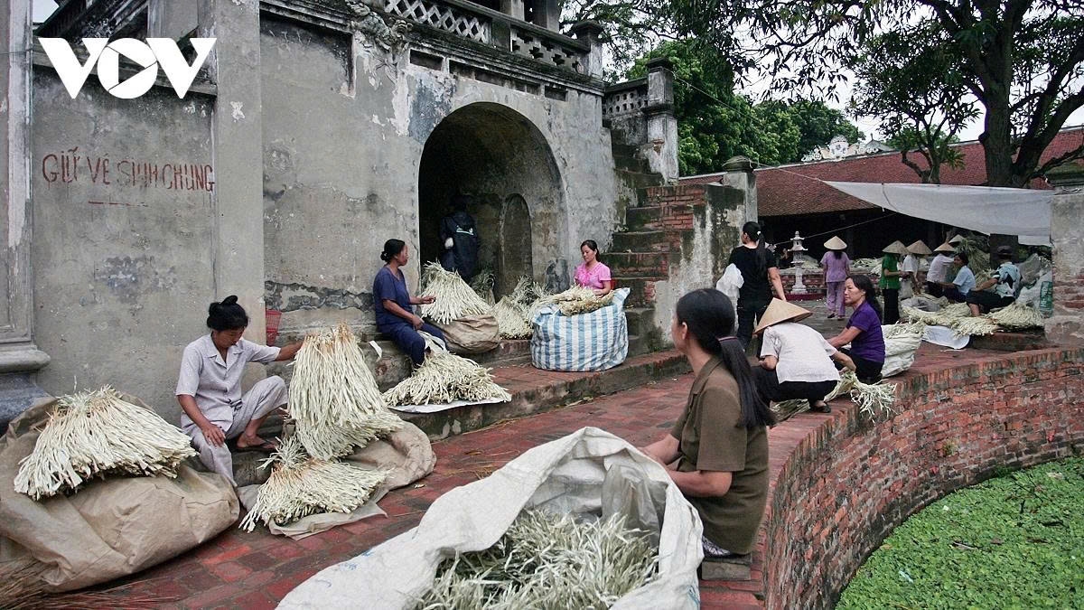 Chuong village is famous throughout the country for the traditional production of Non La (conical hat).