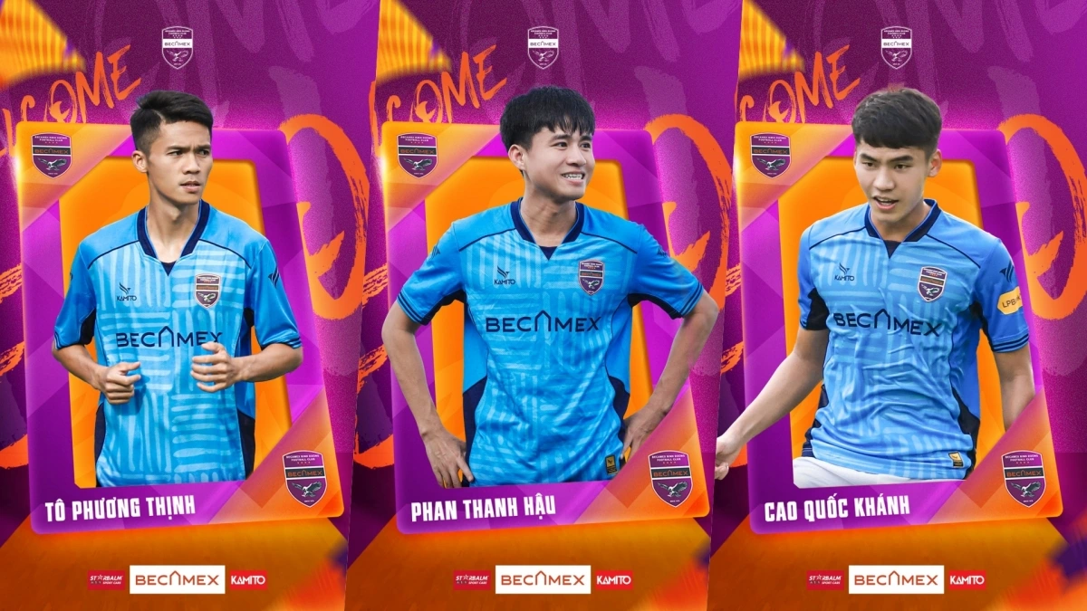 CLB Bình Dương công bố 3 tân binh.