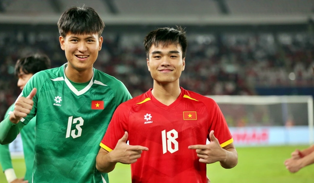 Công Phương là tác giả của bàn thắng duy nhất trong trận chung kết U23 Đông Nam Á 2025. (Ảnh: VFF)