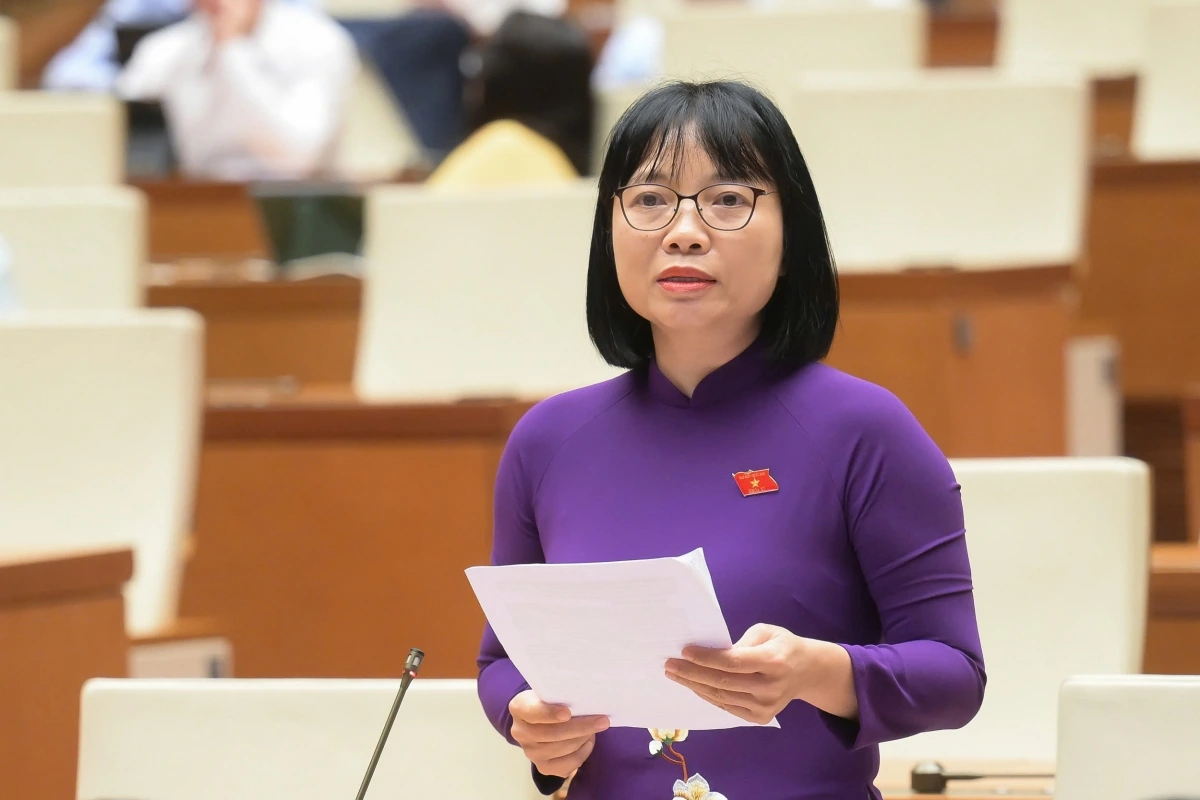 Đại biểu Nguyễn Thị Việt Nga (đoàn Hải Dương). Ảnh: Media Quốc hội