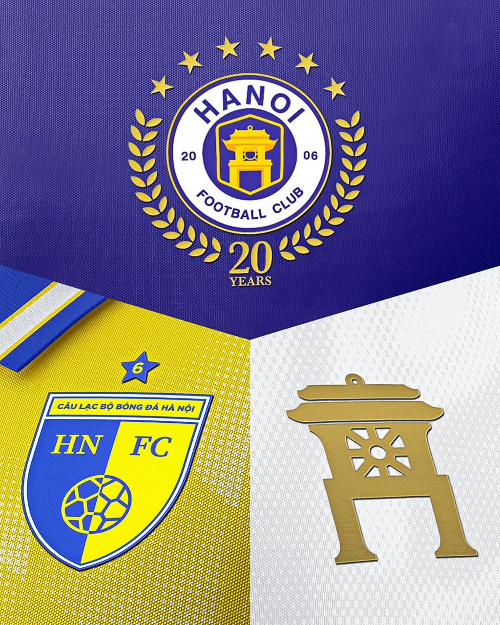 Hà Nội FC sử dụng 3 mẫu logo song song ở mùa giải 2025/2026.