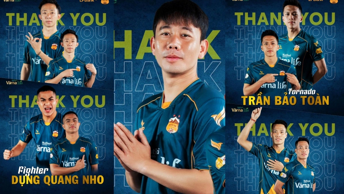 HAGL chia tay một loạt cầu thủ trụ cột sau mùa giải 2024/2025.