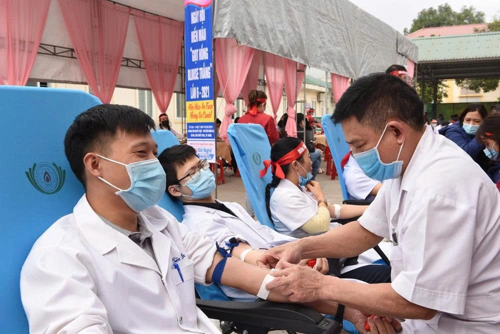 Ngày hội hiến máu tại Nghệ An.