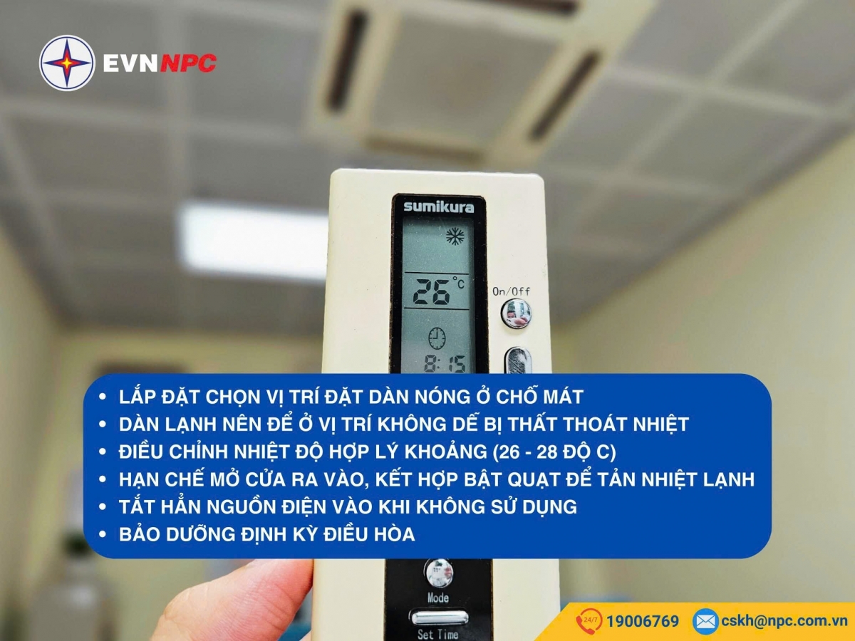 Tư vấn sử dụng điều hoà không khí an toàn, tiết kiệm và hiệu quả.