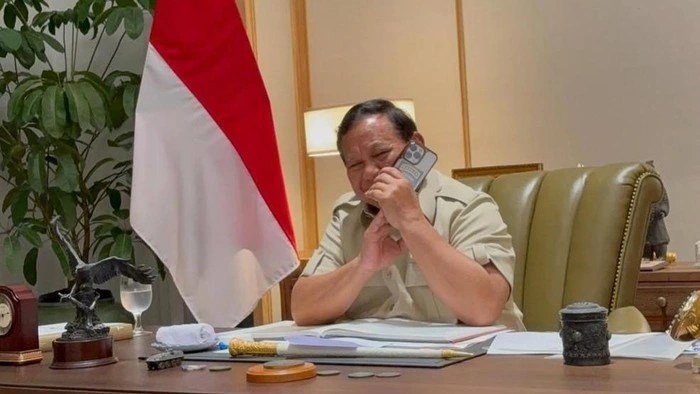 Tổng thống Prabowo Subianto có cuộc điện đàm với Tổng thống Mỹ Donald Trump về mức thuế quan. Ảnh: Instagram