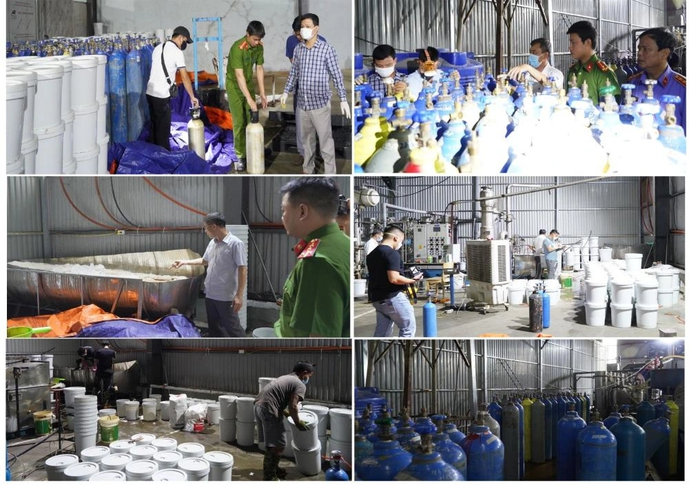 Triệt phá đường dây sản xuất khí cười quy mô lớn ở Thanh Hóa