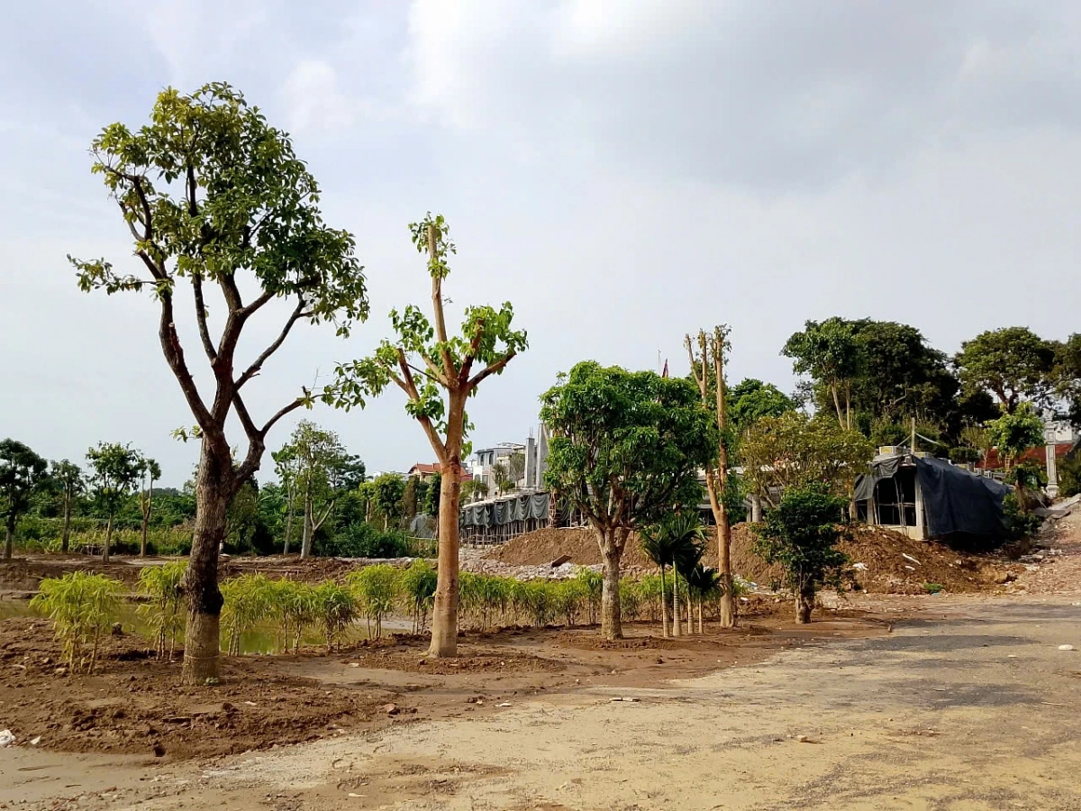 Công trình vi phạm hành lang bảo vệ thoát lũ. Ảnh: PV