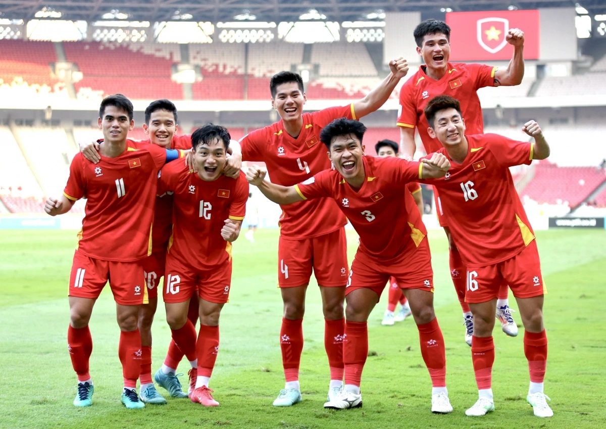 U23 Việt Nam có thành tích đối đầu cân bằng với U23 Indonesia (Ảnh: VFF).