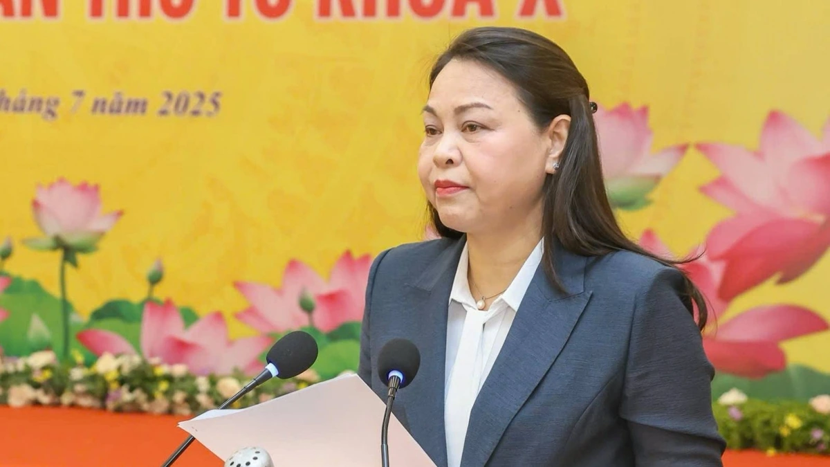 Bà Nguyễn Thị Thu Hà - Phó Chủ tịch - Tổng Thư ký Ủy ban Trung ương Mặt trận Tổ quốc (MTTQ) Việt Nam. ảnh: Quang Vinh