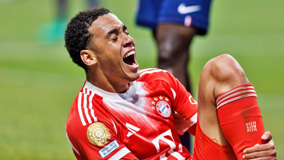 Musiala gặp chấn thương "kinh hoàng" ở FIFA Club World Cup 2025. (Ảnh: Getty)