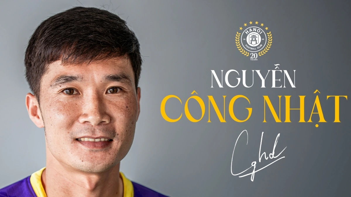 Hậu vệ Nguyễn Công Nhật gia nhập Hà Nội FC. (Ảnh: Hà Nội FC)
