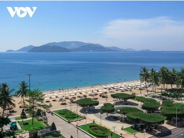 Nha Trang Beach with crystal-clear blue waters
