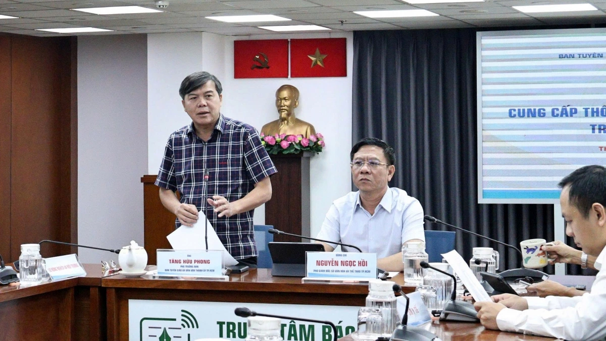 Ông Tăng Hữu Phong, Phó Trưởng ban Tuyên giáo và Dân vận Thành ủy TP.HCM (ảnh Như Ý)