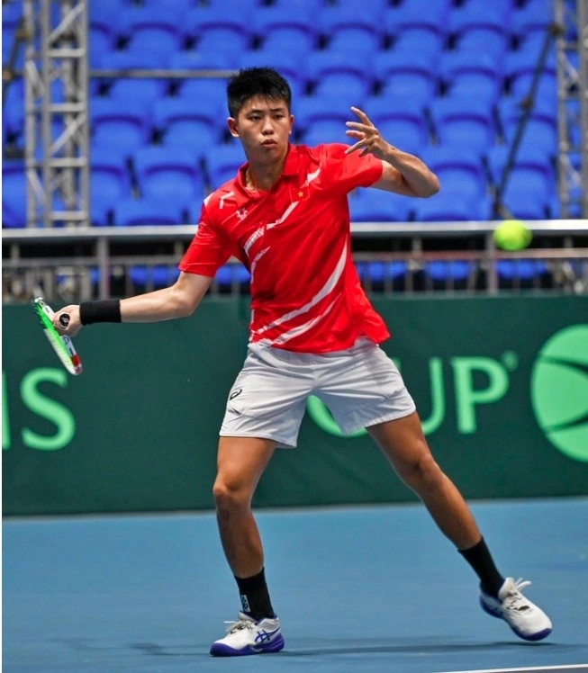 Vietnamese tennis player Nguyen Minh Phat (Photo: VTF)