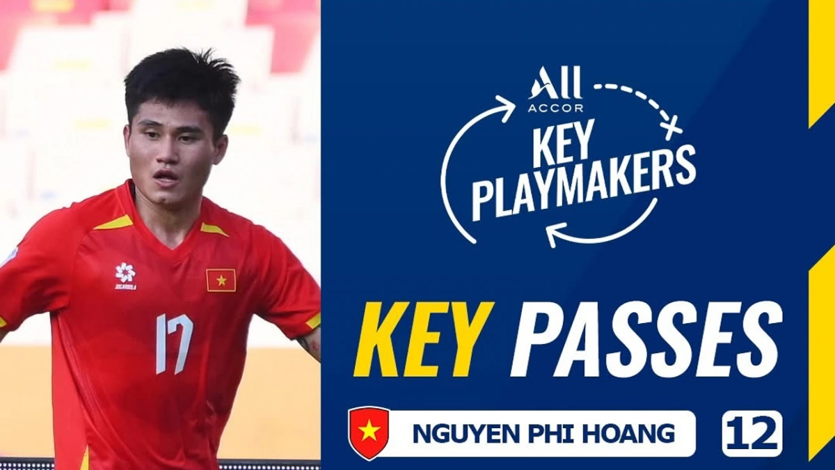 Nguyễn Phi Hoàng dẫn đầu danh sách cầu thủ có nhiều đường chuyền quyết định nhất U23 Đông Nam Á 2025.