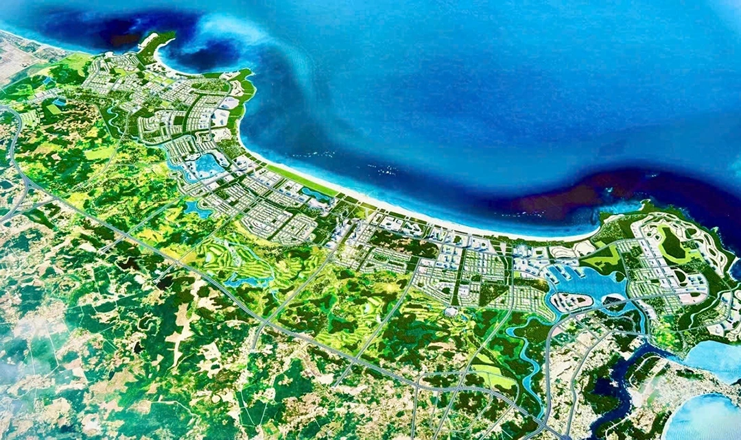 Phối cảnh Đồ án quy hoạch phân khu xây dựng Khu đô thị, dịch vụ Đông Nam Dung Quất