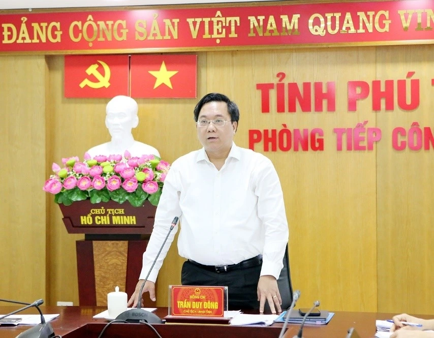 Chủ tịch UBND tỉnh Phú Thọ Trần Duy Đông tiếp công dân lần đầu sau hợp nhất. Ảnh: phutho.gov.