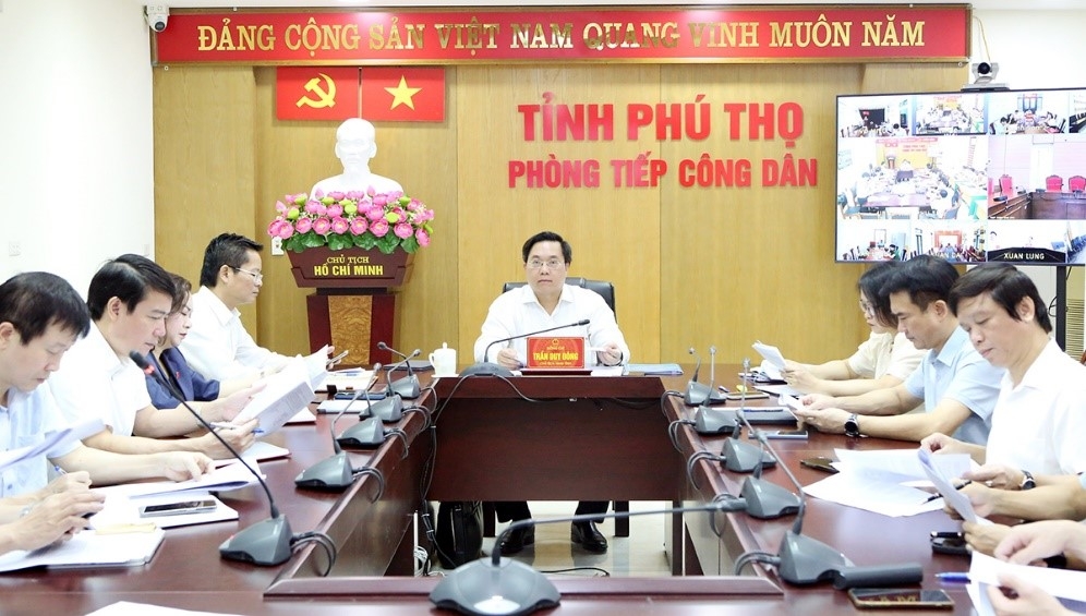 Quang cảnh buổi tiếp công dân. Ảnh: phutho.gov.