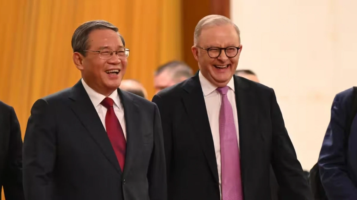 Thủ tướng Australia Anthony Albanese và Thủ tướng Trung Quốc Lý Cường. Nguồn: Lukas Coch