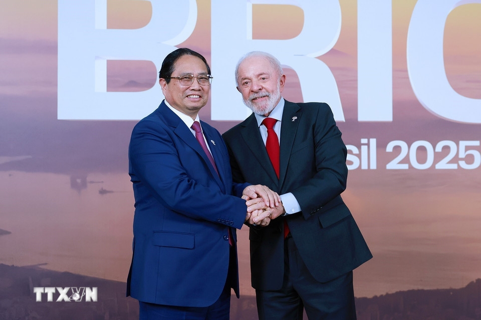 Sáng 6/7, Thủ tướng Phạm Minh Chính đã dự Hội nghị thượng đỉnh BRICS mở rộng 2025. Đây là lần đầu tiên Việt Nam tham dự với tư cách Nước đối tác tại Hội nghị thượng đỉnh BRICS. (Ảnh: TTXVN)