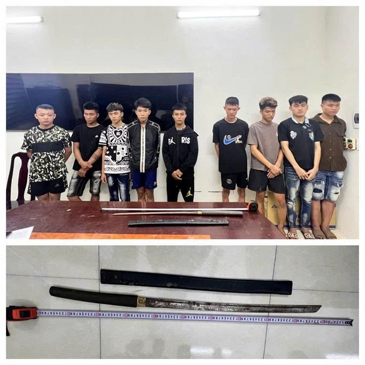 Các đối tượng tại Cơ quan Công an.