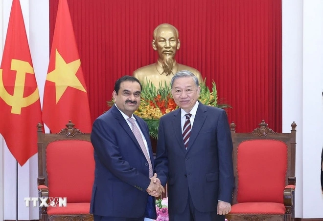 Tổng Bí thư Tô Lâm tiếp ông Gautam Adani, Chủ tịch Tập đoàn Adani của Ấn Độ