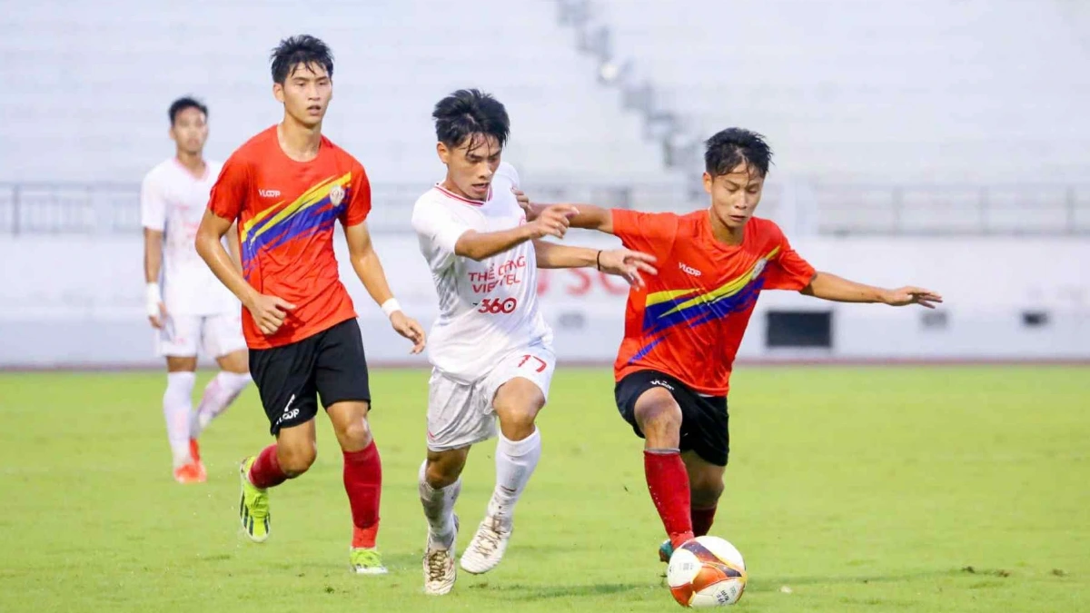 U21 Thể Công gặp U21 PVF ở chung kết U21 quốc gia 2025 (Ảnh: PVF)