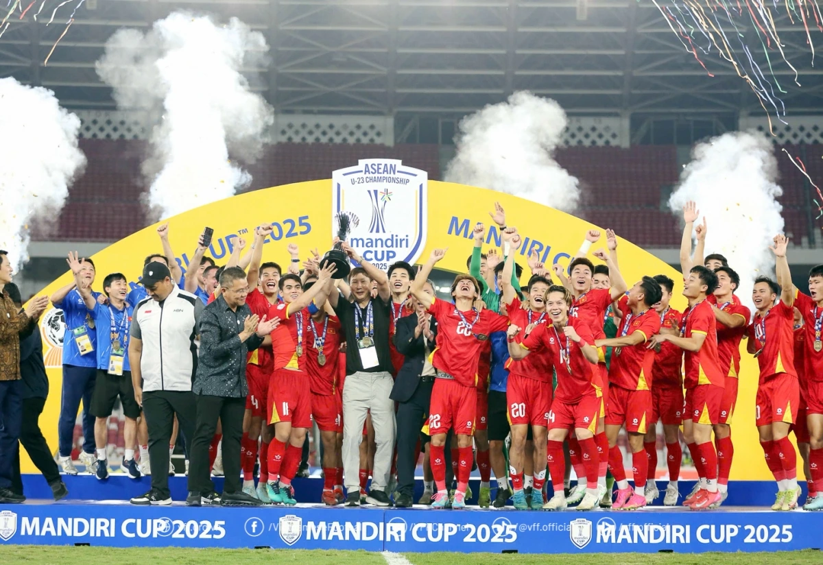U23 Việt Nam xuất sắc vô địch U23 Đông Nam Á 2025 (Ảnh: VFF).