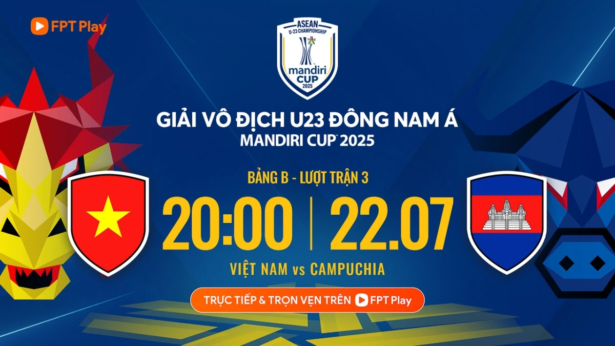 U23 Việt Nam chạm trán U23 Campuchia ở lượt đấu cuối.