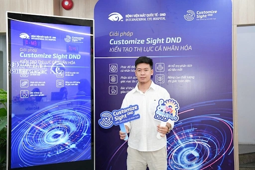 Hệ thống máy móc thế hệ mới của Bệnh viện Mắt Quốc tế DND đã kết hợp ứng dụng công nghệ AI để phát hiện ra nhiều bệnh lý trên giác mạc