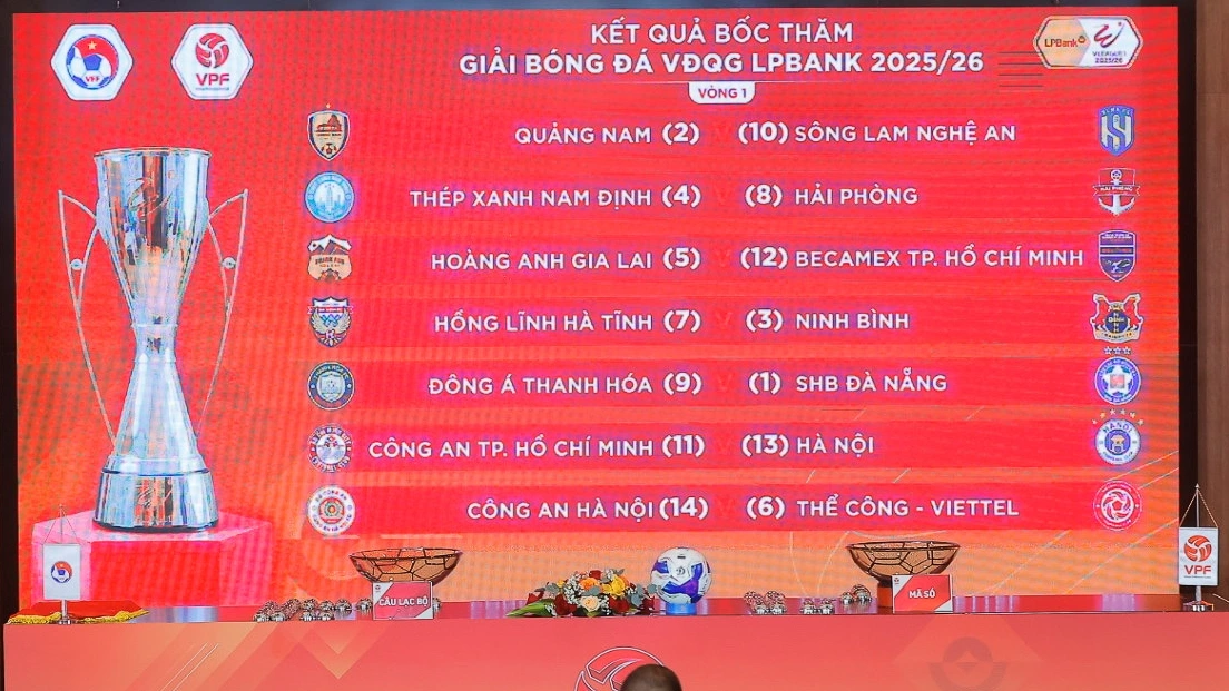 Lịch thi đấu vòng 1 V-League 2024/2025.