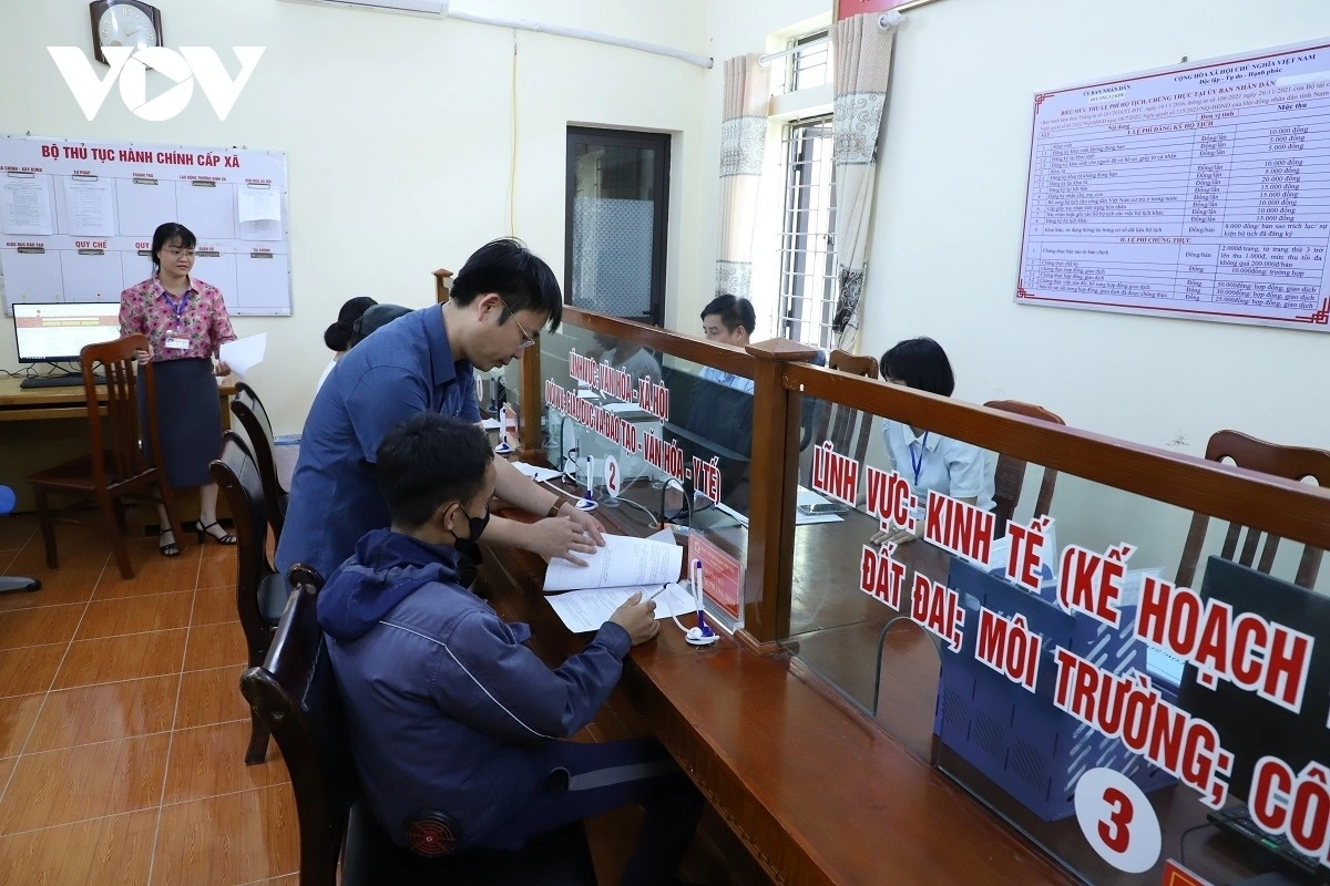 Trung tâm hành chính công phường Vị Khê, tỉnh Ninh Bình. Ảnh: Trần Hồng