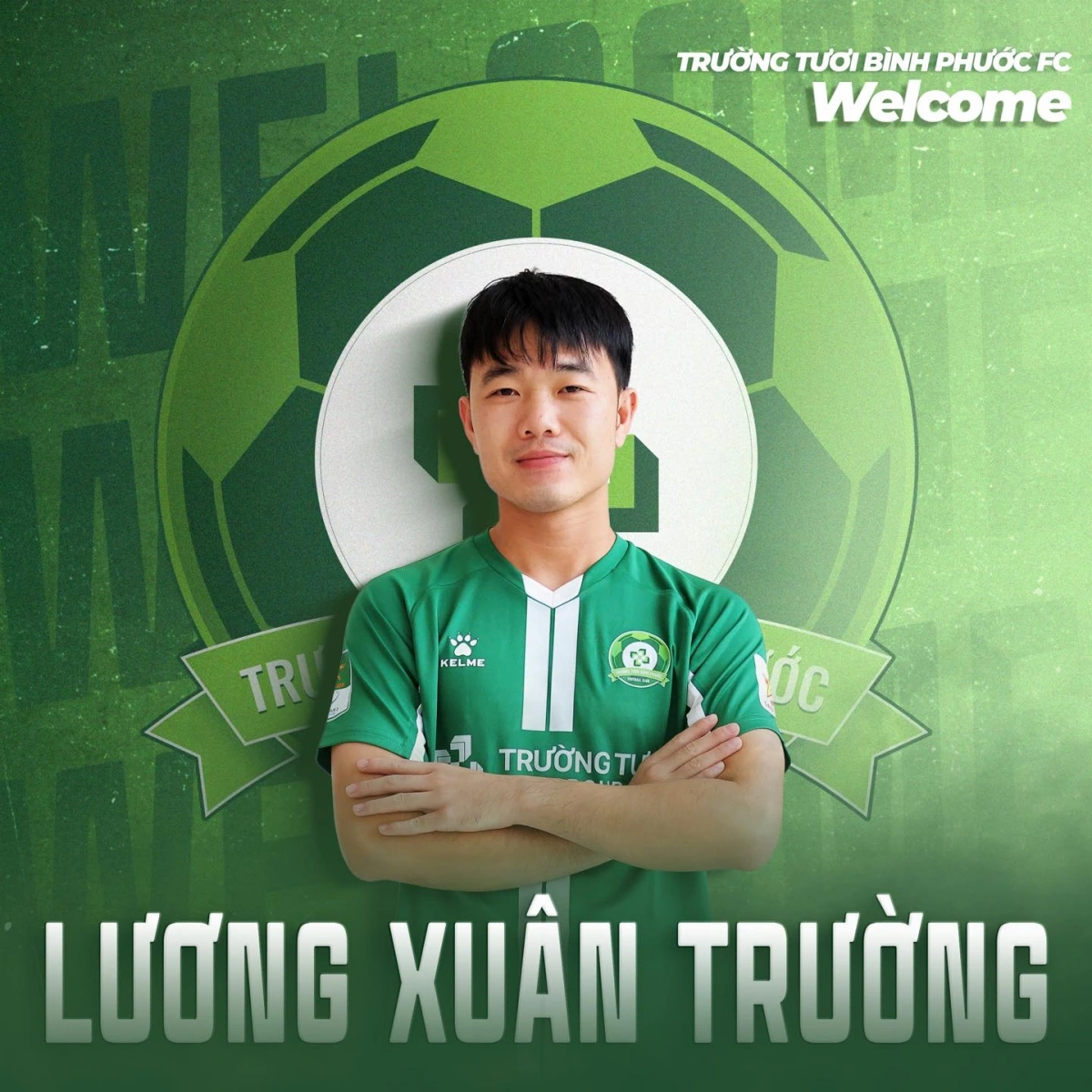 Tiền vệ Lương Xuân Trường chính thức gia nhập CLB Bình Phước. (Ảnh: CLB Bình Phước)