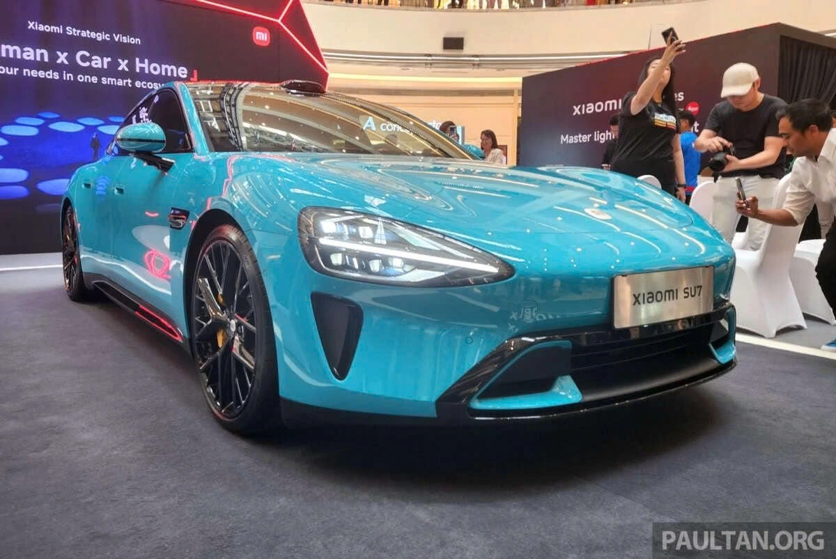 Xe điện Xiaomi SU7 Max EV được trưng bày tại một sự kiện vào cuối 2024
