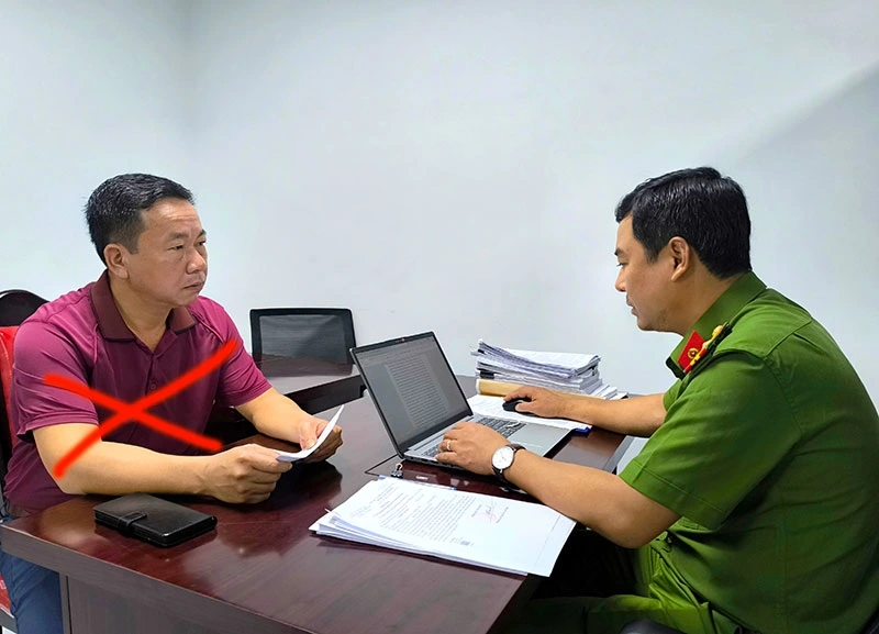 Cơ quan Công an làm việc với đối tượng Nguyễn Văn San