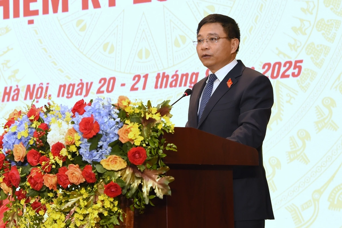 Bộ trưởng Bộ Tài chính Nguyễn Văn Thắng phát biểu tại đại hội. (Ảnh: BTC)