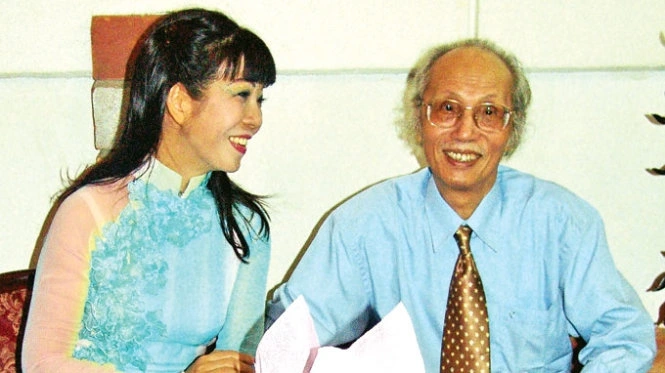 Nhạc sĩ Tô Vũ và ca sĩ Ánh Tuyết - Ảnh: ATB
