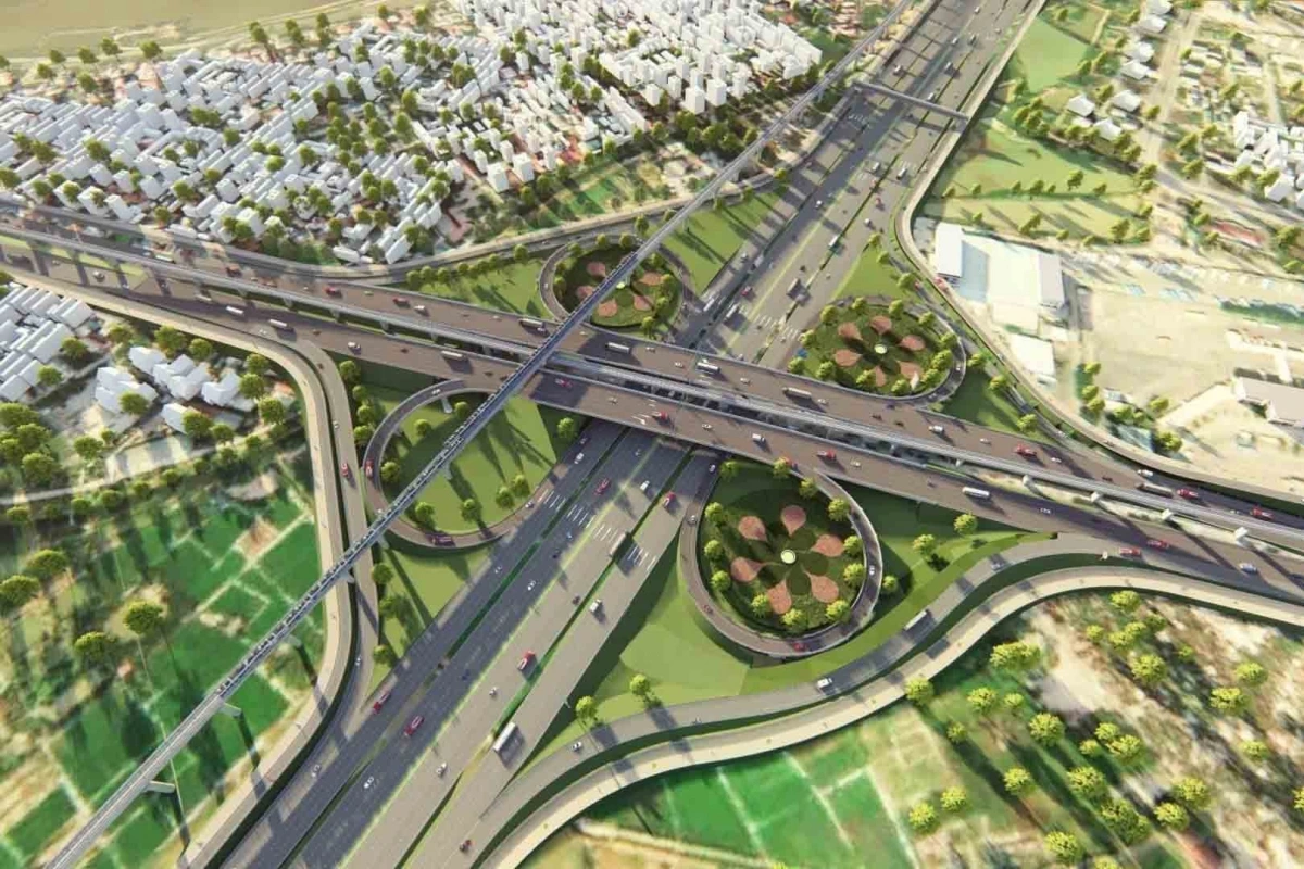 Phối cảnh Vành đai 4 - trục xương sống kết nối Hà Nội - Hưng Yên - Bắc Ninh (Ảnh: UBND TP Hà Nội)