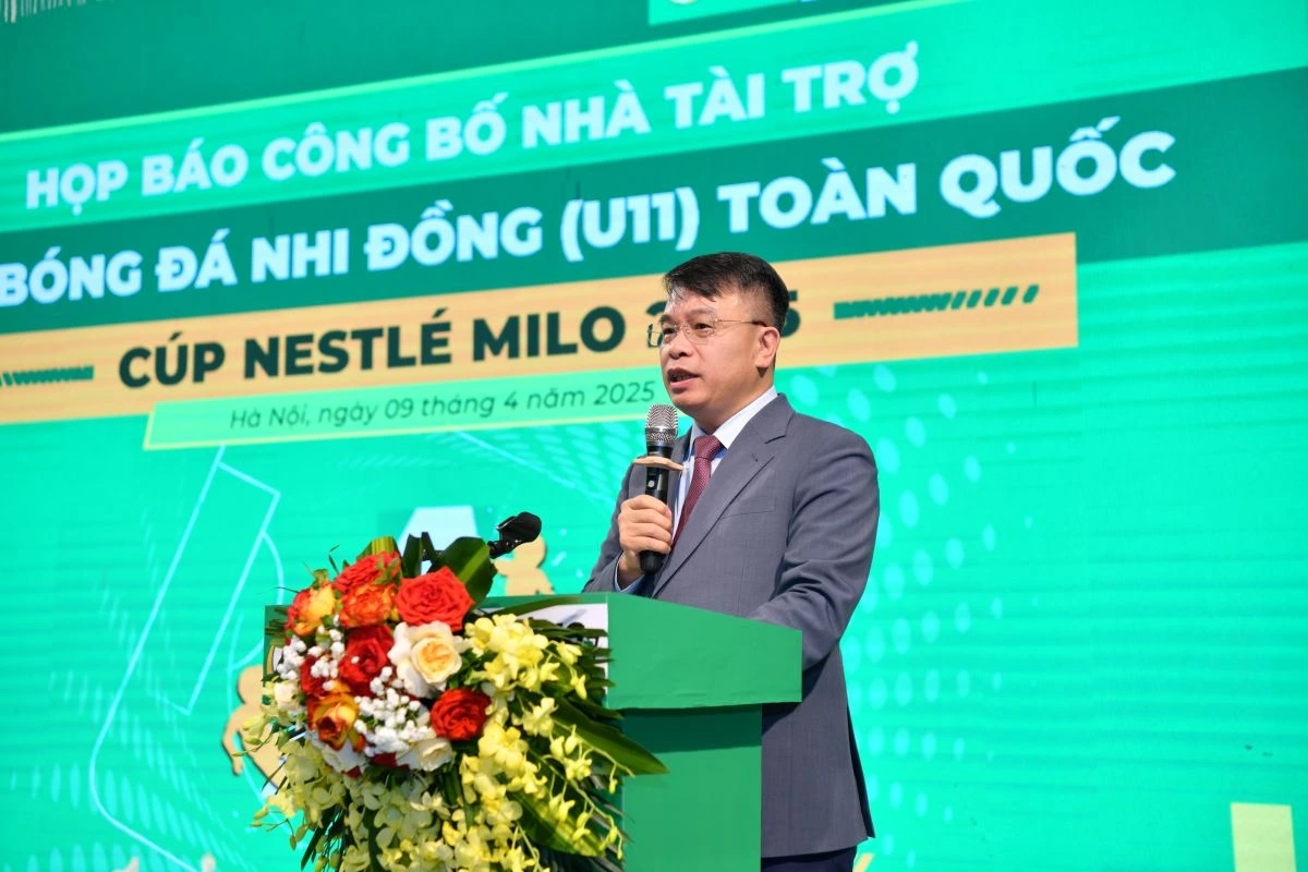 Ông Nguyễn Phan Khuê, Tổng biên tập Báo Thiếu Niên Tiền Phong &amp; Nhi Đồng, Trưởng Ban tổ chức Giải Bóng đá Nhi đồng (U11) Toàn quốc - Cúp Nestlé MILO 2025